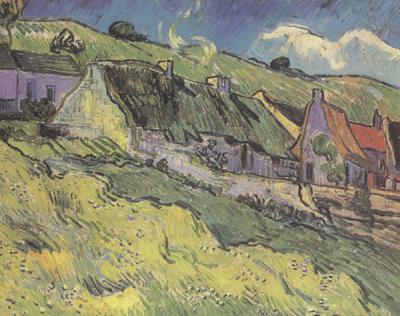 Vincent Van Gogh Thatched Cottages (nn04) oil painting picture